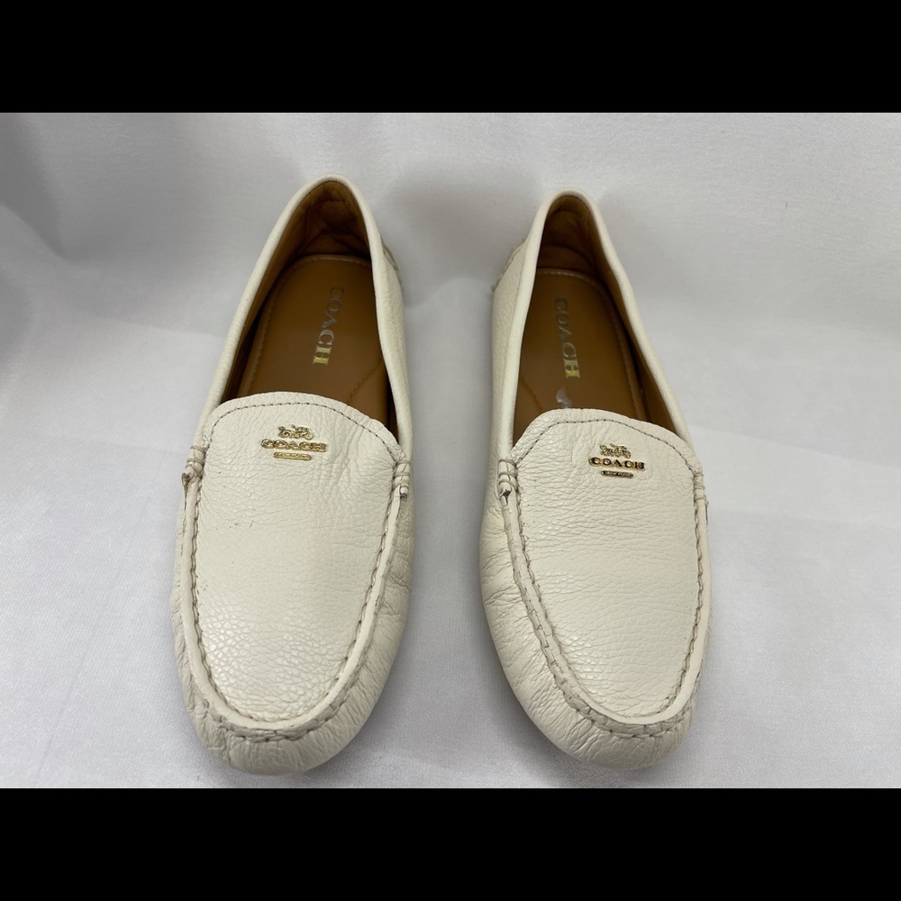 Coach loafers. Size 7.5. White Color.